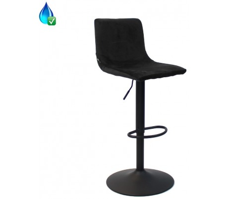 Frenkie Barstol i velour H90 - 110 cm - Sort/Sort