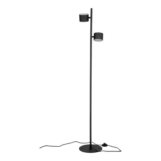 Gulvlampe Lampe i sort med stofledning på 200 cm Pære: 2 x G9/2,5W LED - IP20 - 6409117