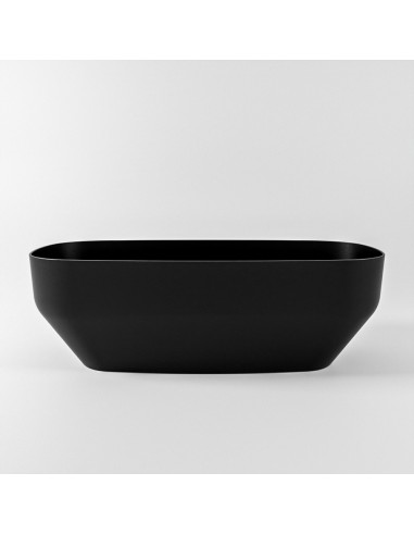 STONE fritstående badekar 170 x 75 cm Solid surface - Sort