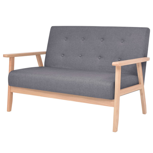 vidaXL 2-personers sofa i stof mørkegrå