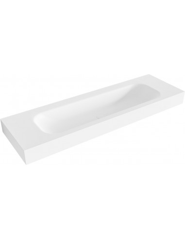 BIG LARGE væghængt håndvask 150 x 46 cm Solid surface - Talkum