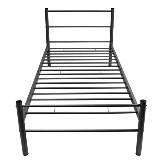 vidaXL sengestel sort metal 90 x 200 cm
