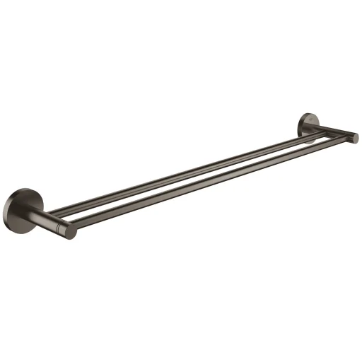 Grohe Essentials håndklædestang, dobbelt, børstet hard graphite