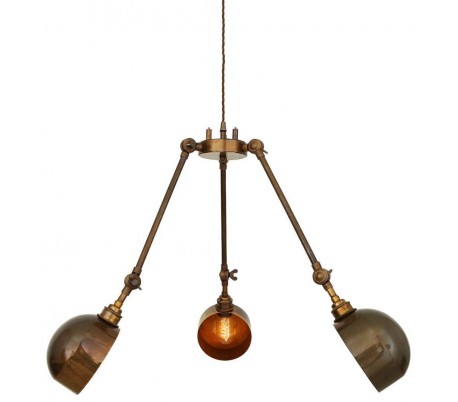 Neiva lysekrone Ø30 - 70 cm 3 x E27 - Antik messing