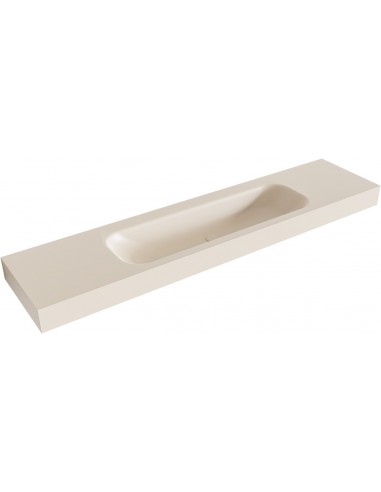 BIG LARGE væghængt håndvask 200 x 46 cm Solid surface - Linned