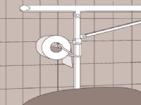 TORSLUNDE MASKINFABR Thorslunde Mia toiletpapirholder i hvid type M4 til armstøtte