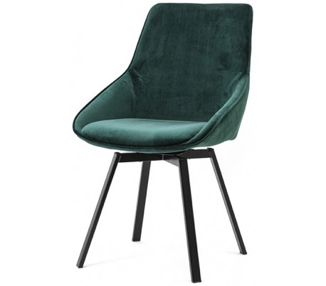 Beau spisebordsstol i velour og metal H87 cm - Grøn