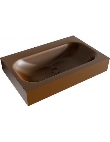 BIG SMALL væghængt håndvask 70 x 46 cm Solid surface - Rust