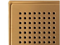 Rist/ramme Rustfri 150mm - 150x150mm t/afløbsskål m/firk. rist u/udskær. mess