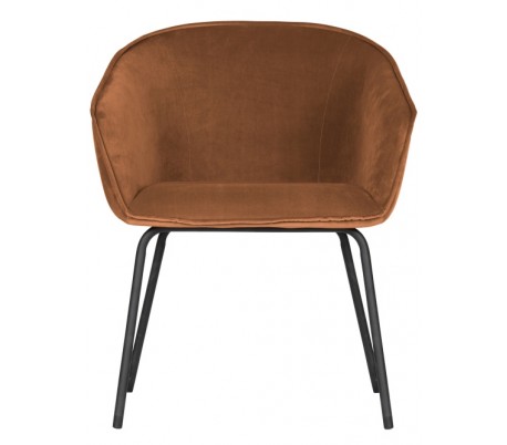 2 x Spisebordsstole med armlæn i velour H75 cm - Ombre