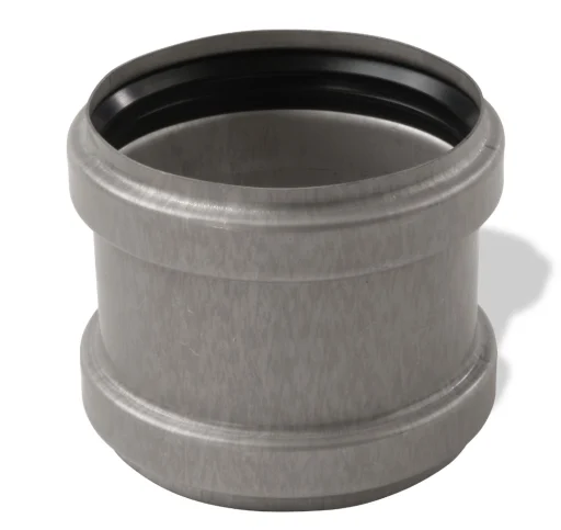 ACO 110 mm rustfri, syrefast afløbsskydemuffe, AISI 316