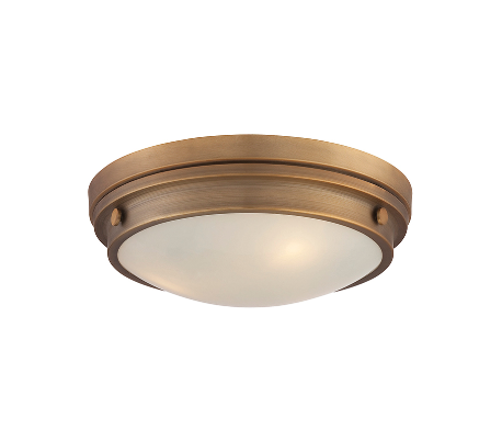 Lucerne 2 Plafond Ø38 cm - Varm messing/Opalhvid