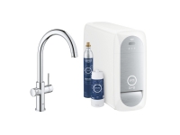 Grohe Blue Home Duo start kit - etgrebs armatur i krom med filterfunktion, C-tud, LED trykknap, WIFI/Bluetooth funktionalitet