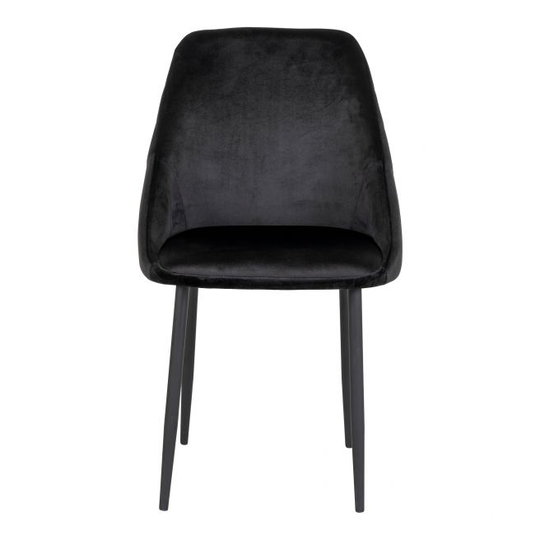 Spisebordsstol i sort velour HN1207 - 1001274