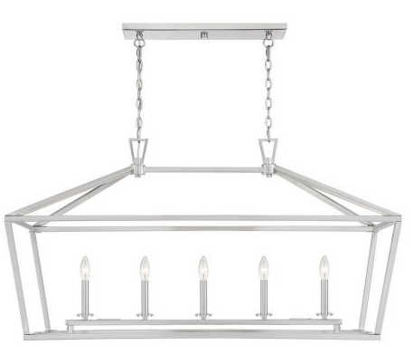 Townsend 5 Lysekrone 112 x 41 cm - Satineret nikkel