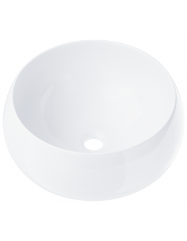 Håndvask Ø40 cm keramik - Blank hvid