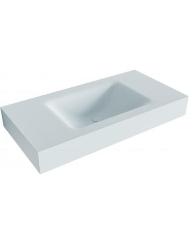 CLOUD væghængt håndvask 90 x 46 cm Solid surface - Babyblå