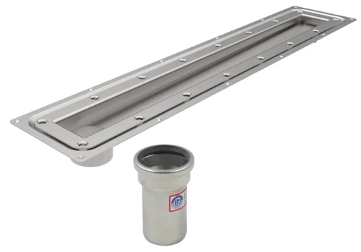 Blücher Waterline afløbsrende, 800 mm, Til vinyl