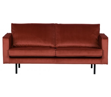 Rodeo 2,5-personers sofa i velour B190 cm - Kastanje
