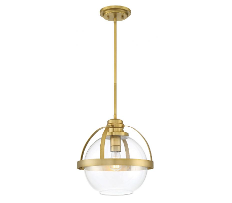 Pendleton 1 Loftlampe Ø36 cm - Varm messing/Klar