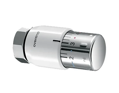 Oventrop termostat Uni SH design 7-28 °C, hvid og crom