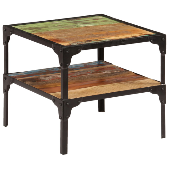 vidaXL sidebord 45x45x40 cm massivt genbrugstræ