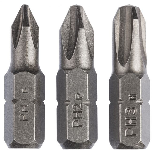 Bosch Bits Sæt Ph1,2,3 25mm Standard 3stk - 2609255964