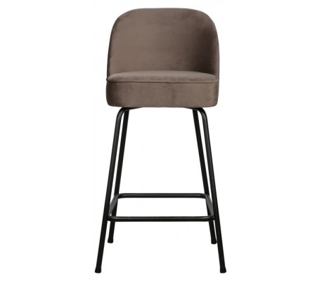 Barstol i velour H89 x B50 x D55 cm - Nougat