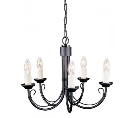 Chartwell Lysekrone Ø47 cm 5 x E14 - Sort