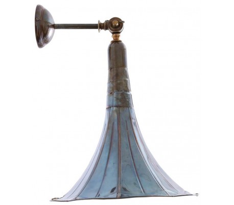 Grammophone Væglampe H39 cm 1 x E27 - Antik messing