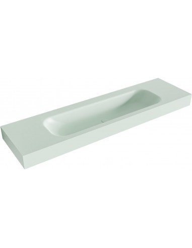 BIG LARGE væghængt håndvask 170 x 46 cm Solid surface - Svag grøn