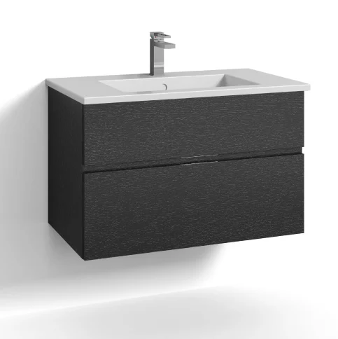 Svedbergs Forma underskab m/2 skuffer & integreret greb, 80x45cm, sort eg