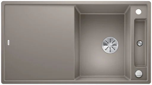 Blanco Axia 5 S MXI Køkkenvask 91,5x51 cm m/InFino kurveventil, Silgranit, Trøffel