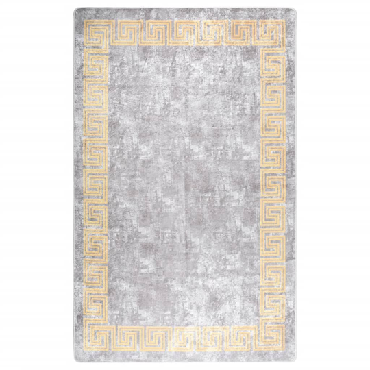 vidaXL gulvtæppe 80x150 cm skridsikkert og vaskbart grå