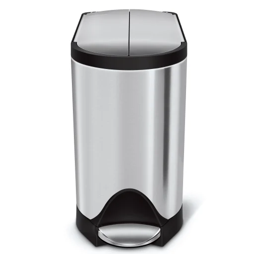 Simplehuman Butterfly pedalspand, 10 L, enkelt beholder, børstet stål