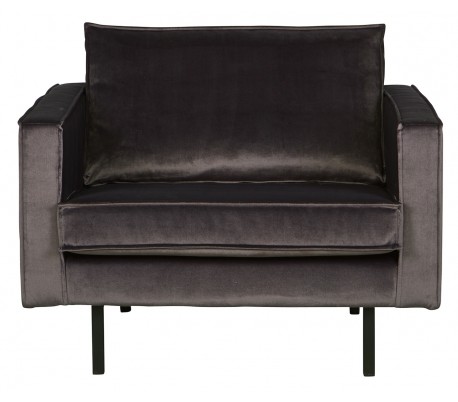 Rodeo Lænestol i velour B105 cm - Antracit