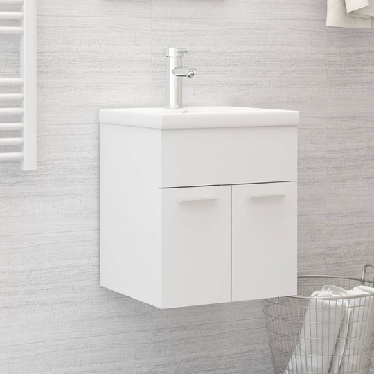 vidaXL skab til håndvask 41x38,5x46 cm konstrueret træ hvid