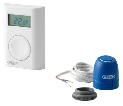 Wavin AHC 9000 trådløs rumtermostat og telestat t/gulvvarmeunit