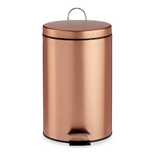 Papirkurv med pedal Metal Kobber Plastik 7 L (20,5 x 30,5 x 26 cm)