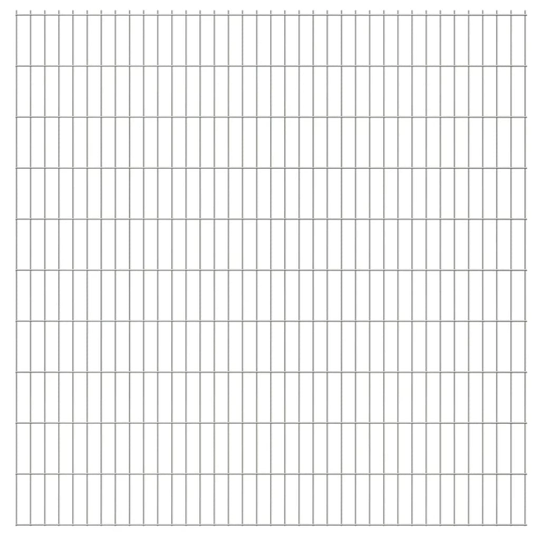 vidaXL havehegnspaneler 2D 2,008x2,03 m 44 m (total længde) sølvfarvet