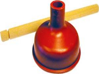 GOTTFRED P Gummirenser/svupper Ø115 mm med træskaft og rød sugekop i TPE gummi