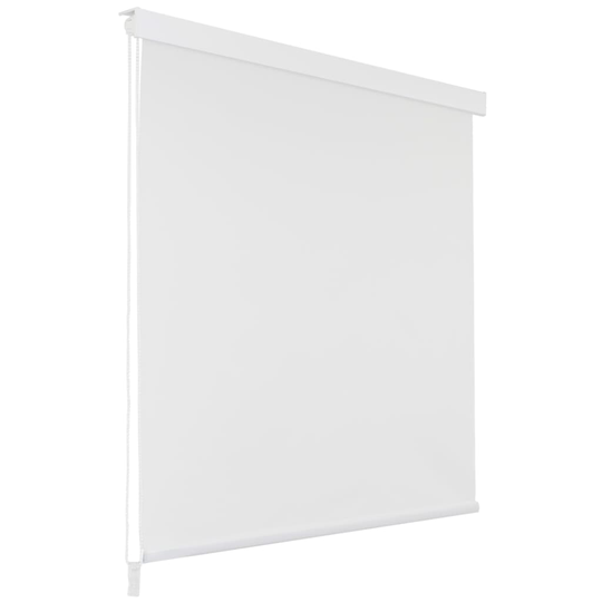vidaXL rullegardin til brusekabine 80 x 240 cm hvid
