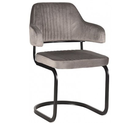 Otta spisebordsstol i velour H87,5 cm - Grå