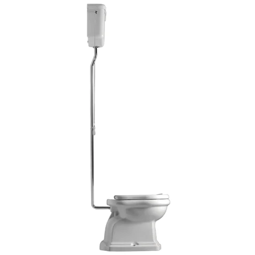 Lavabo Retro High toilet, P-lås, hvid m. krom