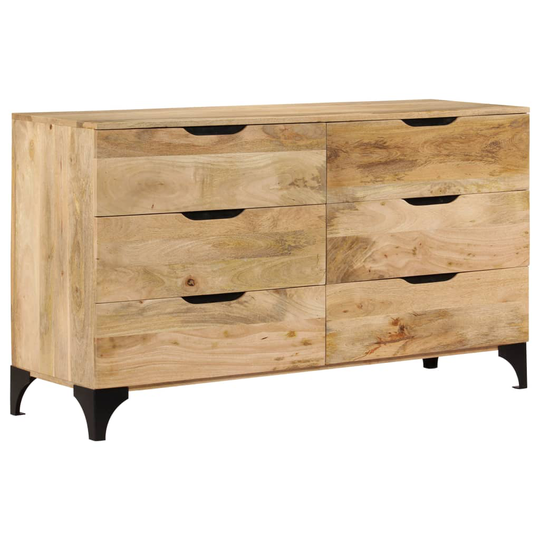 vidaXL skuffeskab 140x46x77 cm massivt mangotræ