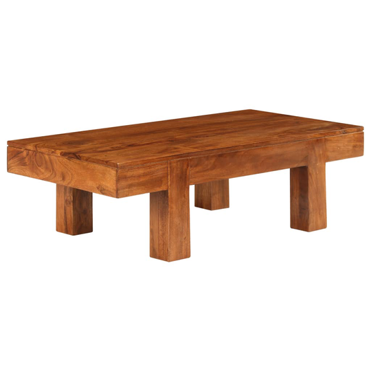 vidaXL sofabord massivt akacietræ sheeshamfinish 100 x 50 x 30 cm