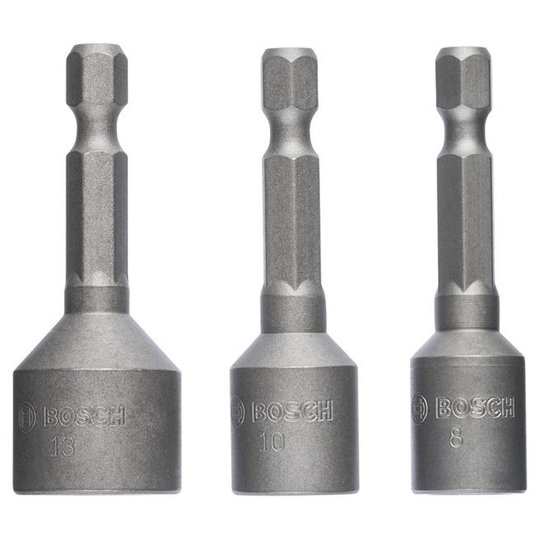 Bosch Topnøglesæt Magnet 8-10-13mm 50mm 3stk - 2608551078