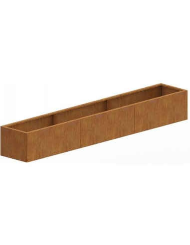 Texas højbed uden bund H60 x B300 x D50 cm i corten stål