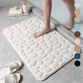 brostensbelagte bademåtte til badeværelset, memory foam pad, vaskbare badetæpper, hurtig vandabsorberende, skridsikker, vaskbart, tykt, blødt og behageligt tæp