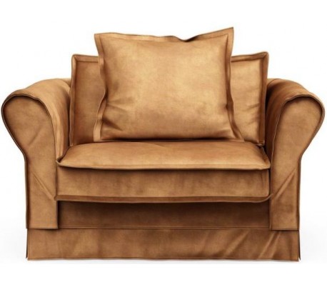 Carlton Lænestol i velour B120 cm - Cognac